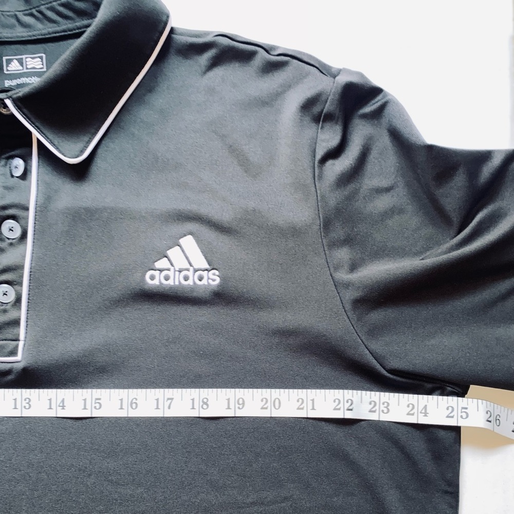 Adidas Pure Motion Men’s Black Golf Polo Shirt, Size XL - Picture 5 of 8